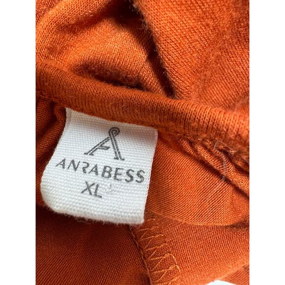 Anrabess Women’s Romper Jumpsuit Sz XL Harem Wide Leg Rust Color Spaghetti Strap - Picture 4 of 10